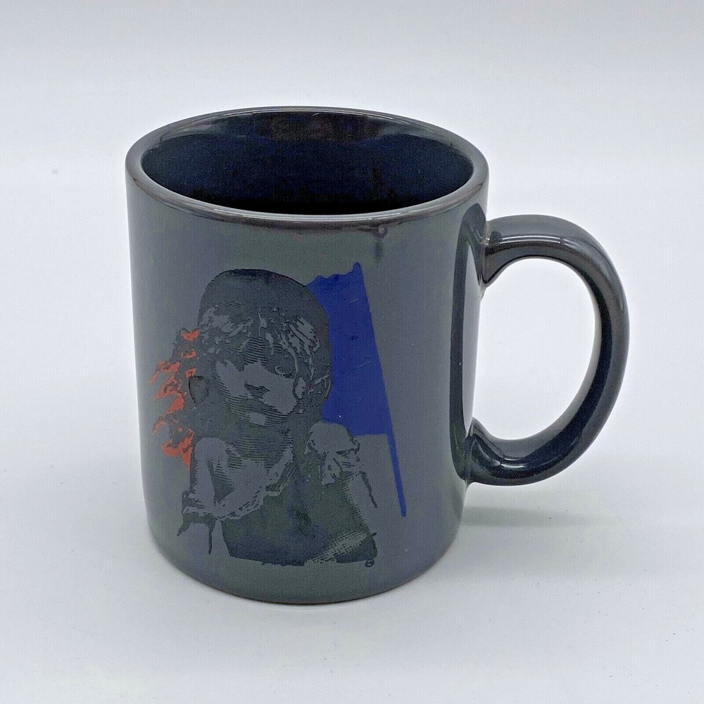 Les Miserables Mug Dark Gray Claudine Logo Vintage 1986